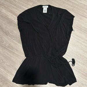 Soma black beach cover romper shorts xs